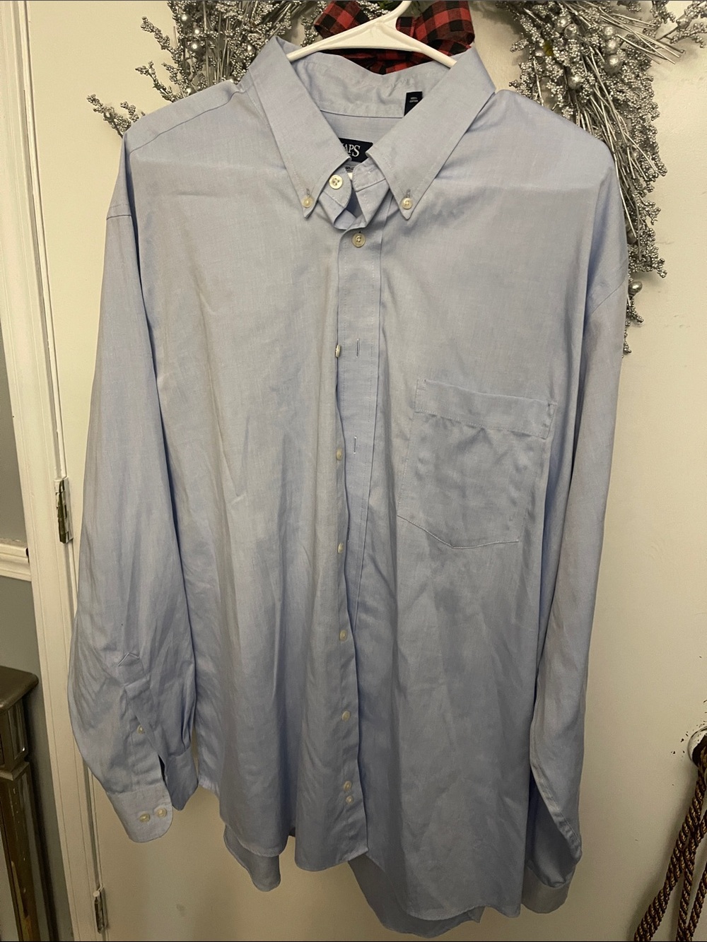 Chaps Light Blue Button-Down Dress Shirt